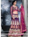 Lace Work Faux Georgette Lehenga Choli