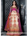 Multi Colour Embroidered Work Net Lehenga Choli