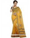 Yellow Resham Work Classic Saree