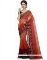 Chanderi Cotton Embroidered Work Saree