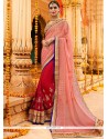 Fancy Fabric Half N Half Designer Saree