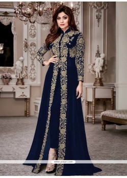 Shamita Shetty Fashion Designer Wear Floor Length Anarkali Dress Gown