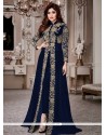 Shamita Shetty Blue Anarkali Salwar Kameez