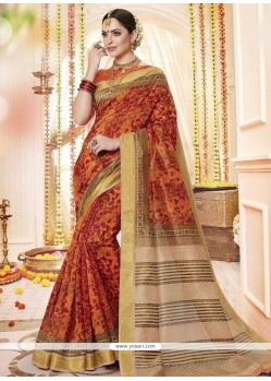 Weaving Work Polyester Traditional Saree