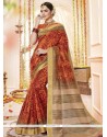 Weaving Work Polyester Traditional Saree