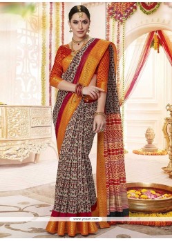 Polyester Weaving Work Traditional Saree