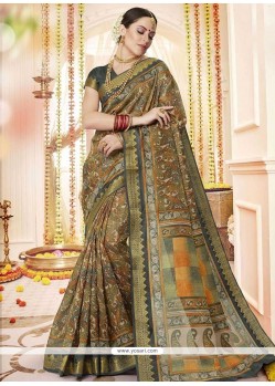 Weaving Work Multi Colour Polyester Traditional Saree