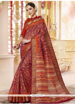 Multi Colour Weaving Work Polyester Traditional Saree