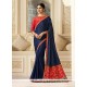 Prachi Desai Navy Blue Classic Saree