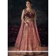 Maroon And Pink Lace Work Lehenga Choli