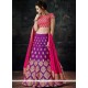 Art Silk Purple Lace Work Lehenga Choli