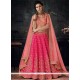 Pink Zari Work Art Silk Lehenga Choli