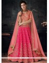 Pink Zari Work Art Silk Lehenga Choli