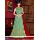 Art Silk Green Floor Length Anarkali Suit