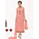 Faux Georgette Pink Churidar Designer Suit