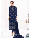 Navy Blue Churidar Designer Suit