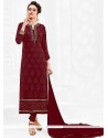 Faux Georgette Churidar Designer Suit