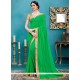 Green Patch Border Work Designer Saree