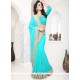 Turquoise Classic Saree