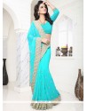 Turquoise Classic Saree