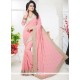 Embroidered Work Faux Georgette Designer Saree