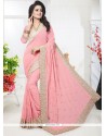 Embroidered Work Faux Georgette Designer Saree