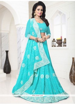 Embroidered Work Faux Georgette Classic Saree