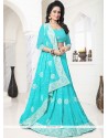 Embroidered Work Faux Georgette Classic Saree