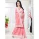 Faux Georgette Pink Classic Designer Saree