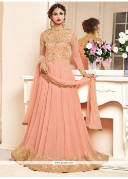 Faux Georgette Floor Length Anarkali Suit