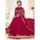 Faux Georgette Embroidered Work Floor Length Anarkali Suit