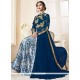 Blue Floor Length Anarkali Suit