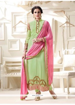 Green Designer Straight Suit