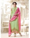 Green Designer Straight Suit