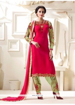 Faux Georgette Resham Work Designer Suit