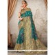 Resham Work Blue Traditional Designer Saree