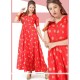 Red Chanderi Readymade Gown