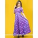 Chanderi Purple Readymade Gown