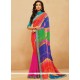 Multi Colour Lace Work Saree