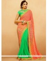 Faux Georgette Designer Half N Half Saree