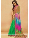 Multi Colour Faux Chiffon Classic Saree