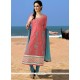 Chanderi Peach Readymade Suit