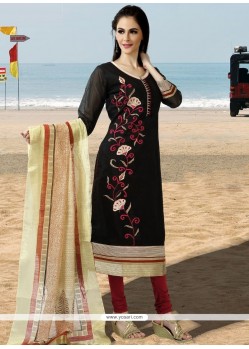 Chanderi Embroidered Work Readymade Suit