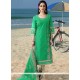 Green Embroidered Work Readymade Suit