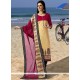 Embroidered Work Chanderi Beige Readymade Suit