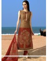 Embroidered Work Chanderi Readymade Suit