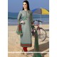 Cotton Grey Embroidered Work Readymade Suit