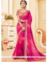 Hot Pink Shaded Saree