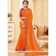 Orange Art Silk Designer Traditional Saree