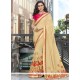 Beige Embroidered Work Saree